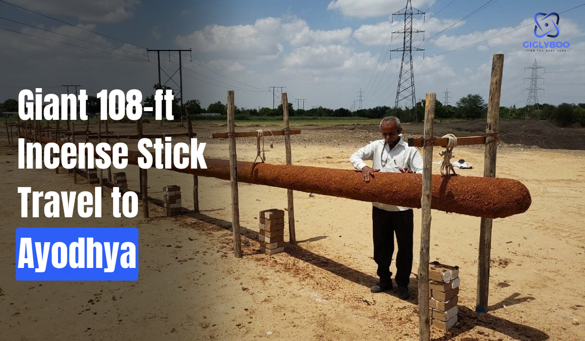 Vadodara’s 108-ft Incense Stick Journeys to Ayodhya in a 111-ft truck.