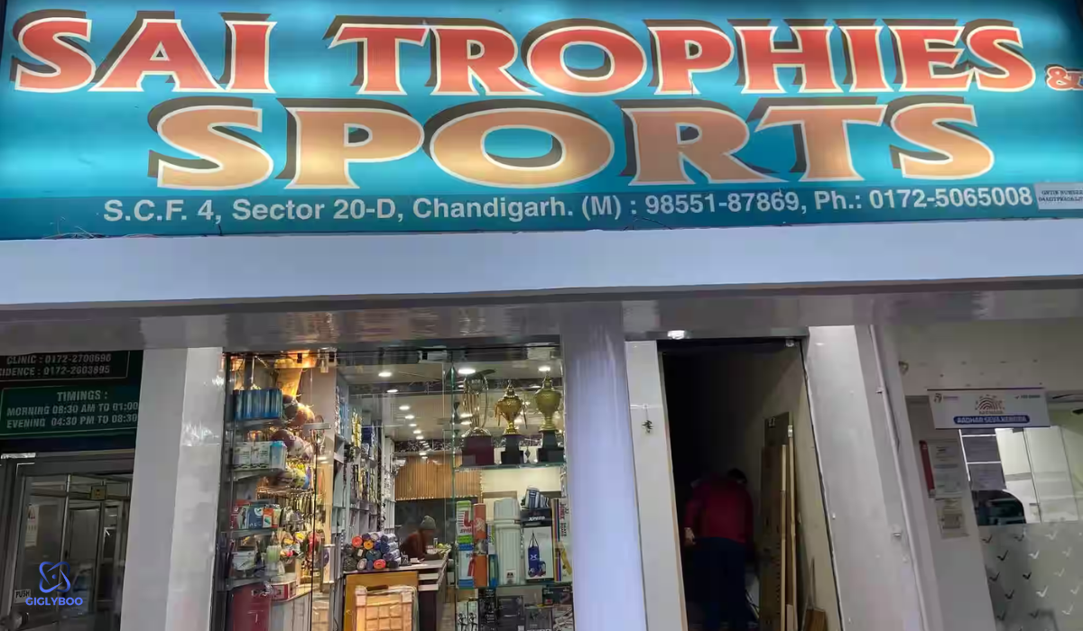 Sai Trophies sports shop in chandigarh